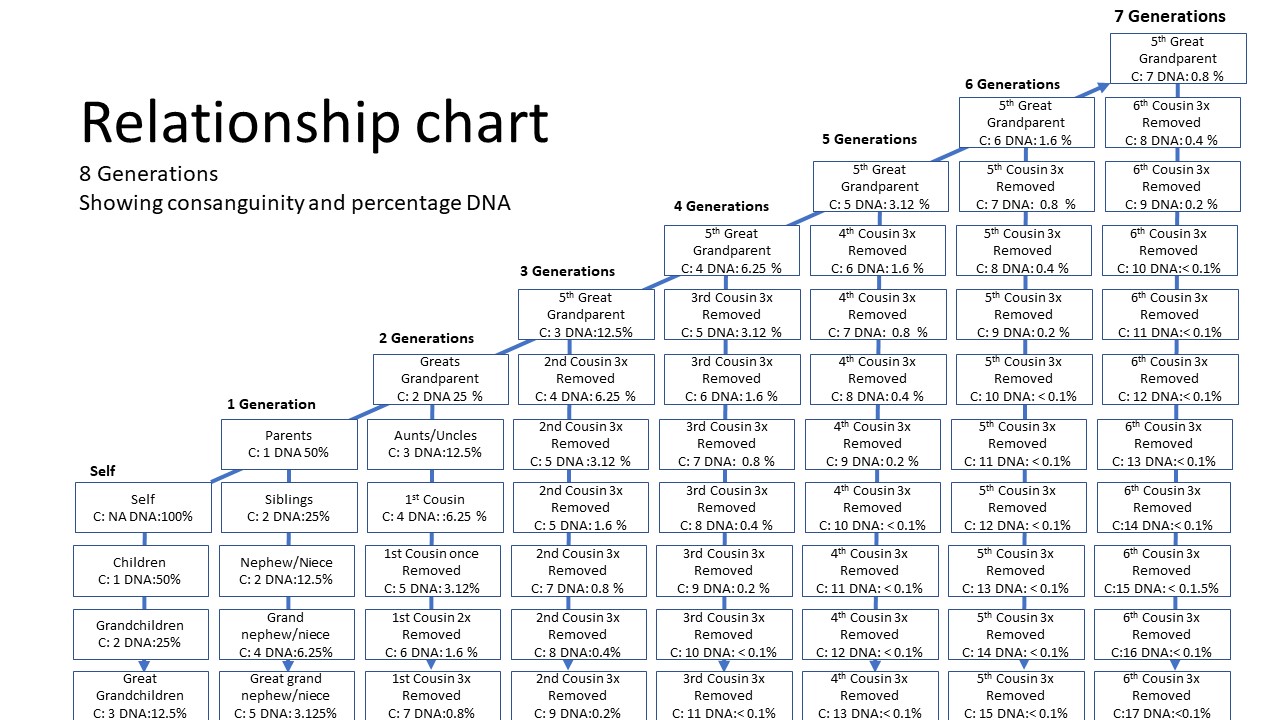 8 Generation relationship chart