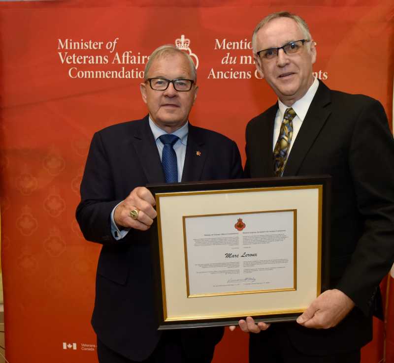 Minister of Veterans Affairs Commendation