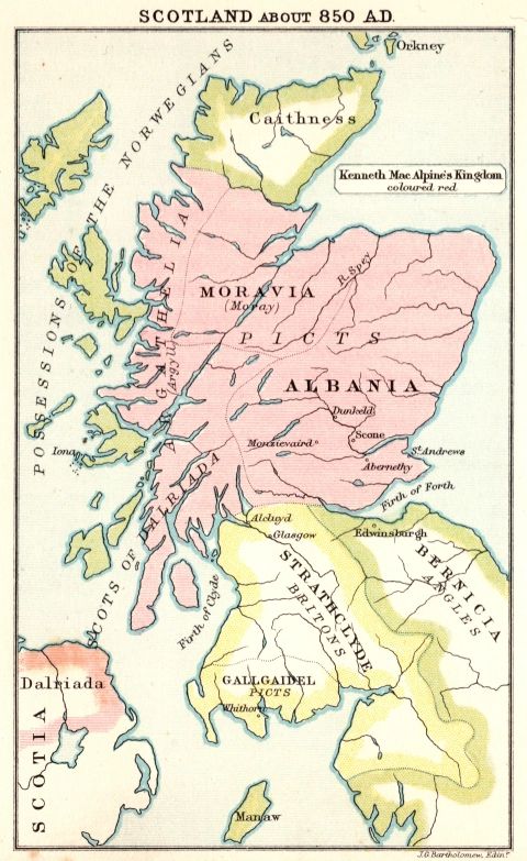 Scotland about 850 A.D.